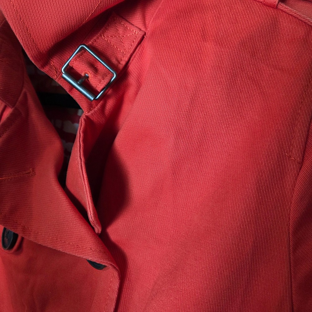 Gap Double Breasted Button Orange Crop Jacket Lon… - image 6